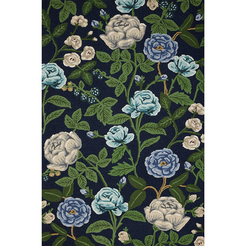 Highgrove Wool Rug - Navy, 3' 6" x 5' 6"