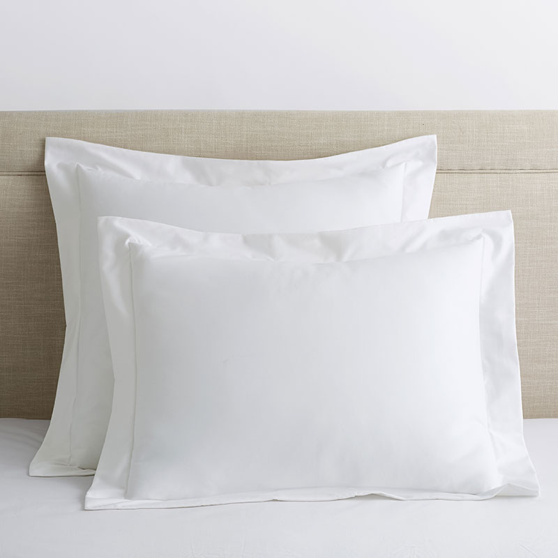 Premium Smooth Organic Cotton Sateen Sham - White, Euro