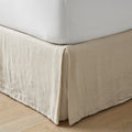 Premium Breathable Washed Linen Solid Bed Skirt - Parchment, Full