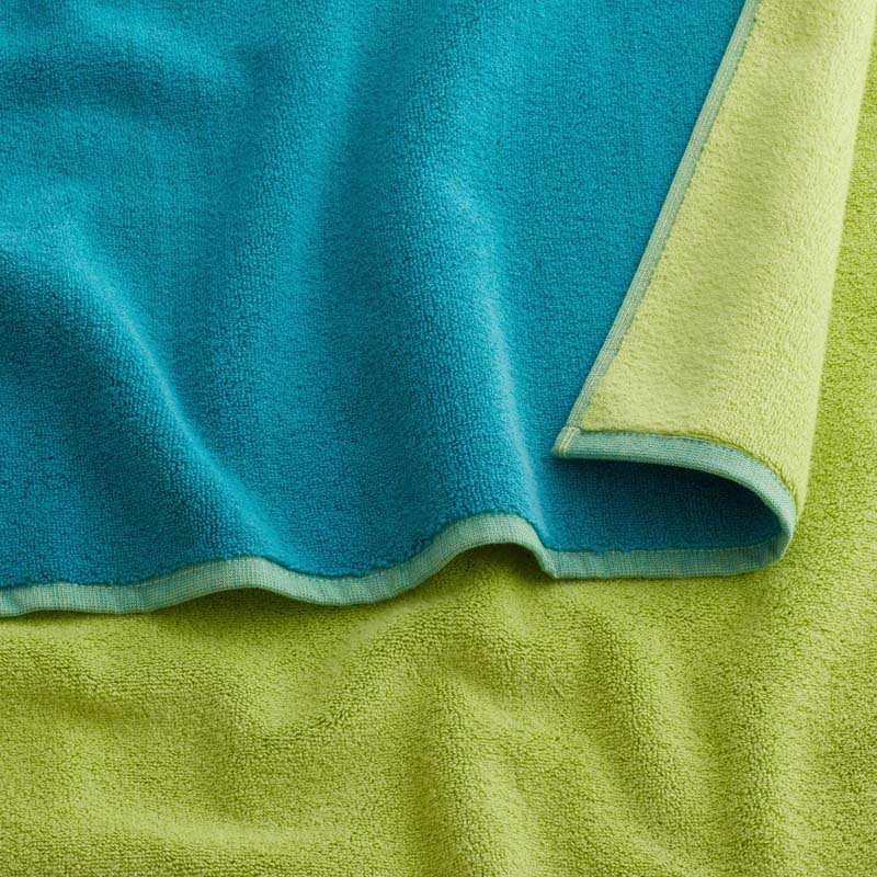 Reversible Solid Hand Towel - Teal Blue