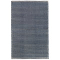 Herringbone Handwoven Cotton Rug - Navy, 8' x 10'