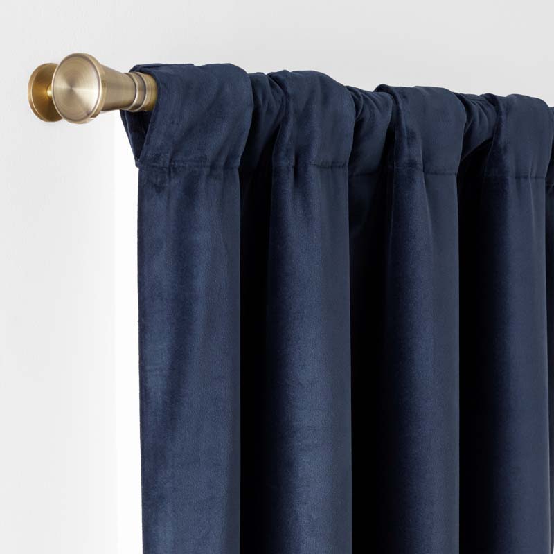 Velvet Blackout Window Curtain - Indigo, 84 in.