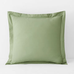 Classic Cool Organic Cotton Percale Solid Sham - Moss Green, Euro