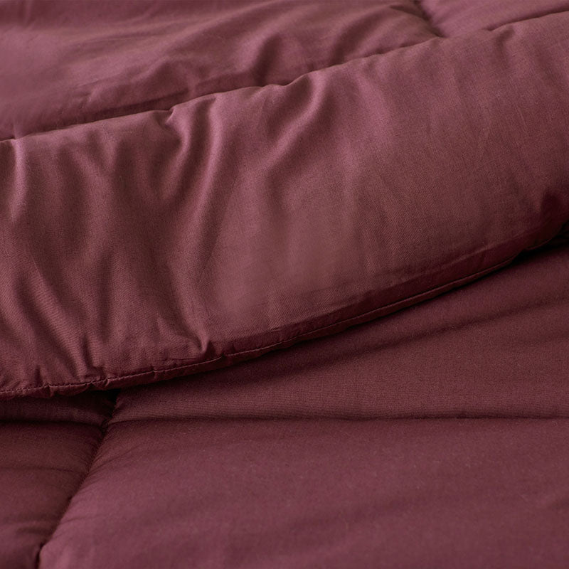 Classic Cool Cotton Percale Comforter - Plum, Twin/Twin XL