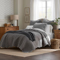 Scallop Quilted Sham - Gray, King
