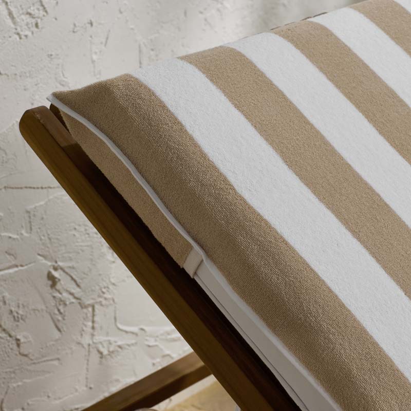 Classic Cabana Stripe Lounge Chair Cover - Taupe