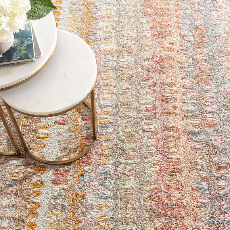 Paint Chip Hand Hooked Wool Rug - Stone, 6' x 9'