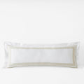 Double Border Premium Smooth Supima® Cotton Wrinkle-Free Sateen Sham - Ivory, Lumbar