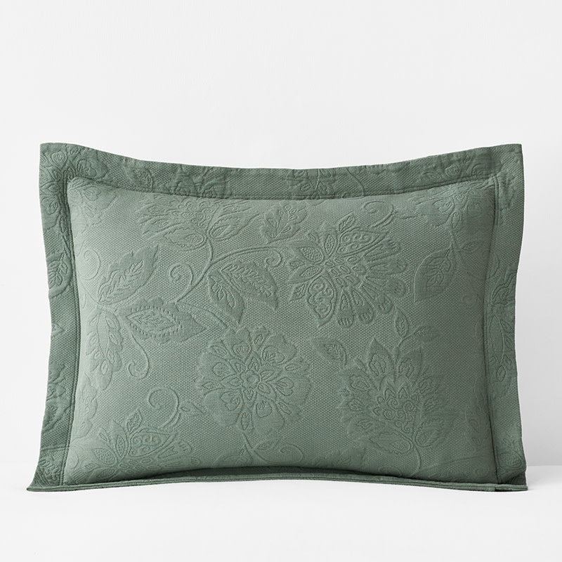 Putnam Cotton Matelassé Sham - Thyme