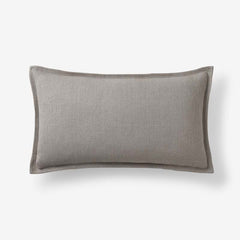 Linen Decorative Lumbar Pillow Cover - Gray, 12 in. x 21 in.