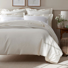 Classic Smooth Sateen Solid Comforter - Ivory, Full/Queen