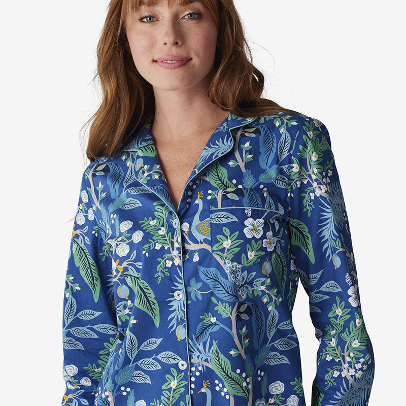 Poplin Women's Nightshirt - Peacock, M