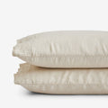 Premium Breathable Washed Linen Solid Pillowcase Set - Parchment, King