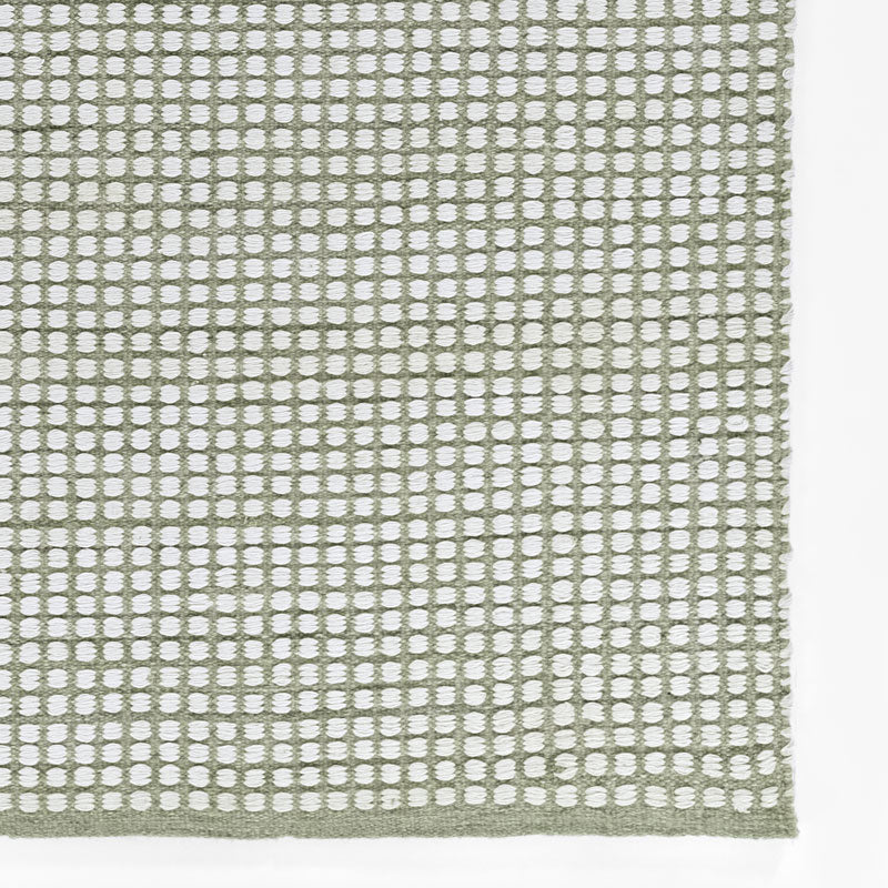 Handwoven Mini Checkered Performance Rug - Green, 2' 3" x 8' Runner