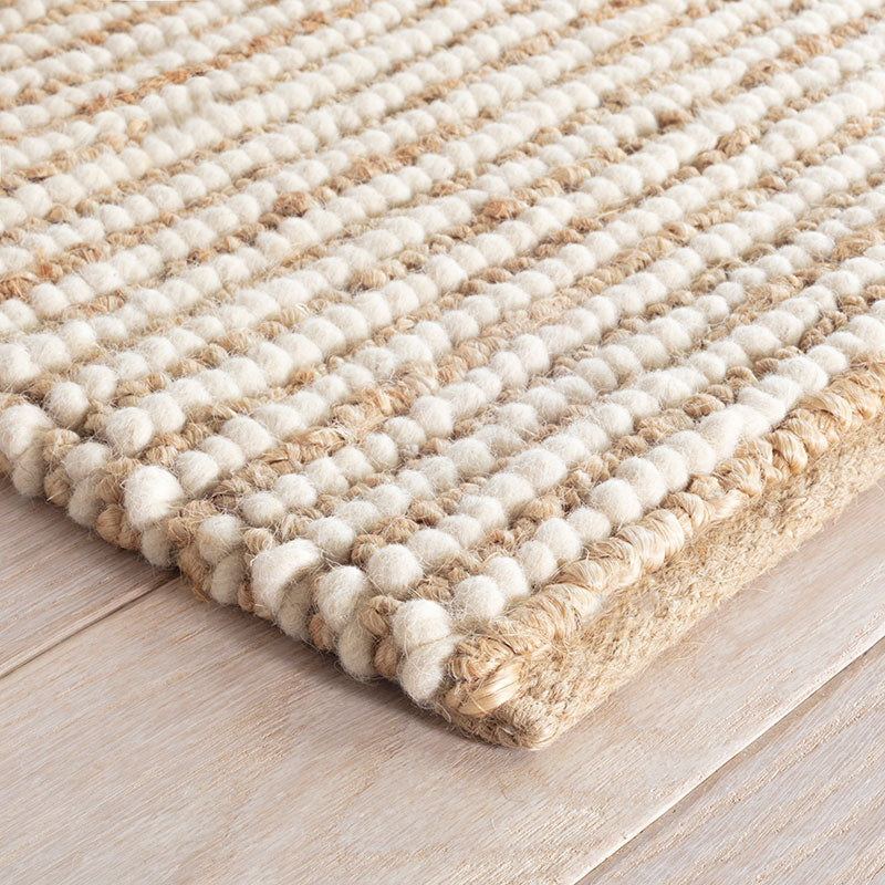 Twiggy Natural Handwoven Jute/Wool Rug - Natural, 3' x 5'