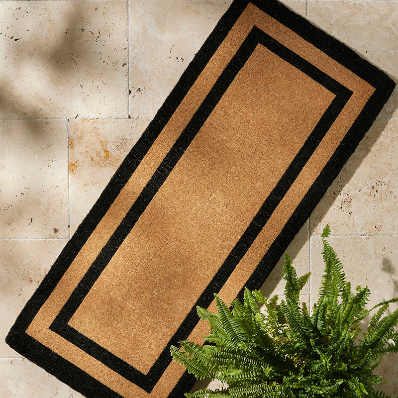 Border Coir Doormat - Black, 24 in. x 57 in.
