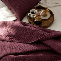 Voile Sham - Dusty Plum, Euro