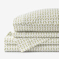 Mini-Prints Garment Washed Cotton Percale Bed Sheet Set - Tulips, Twin