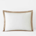 Solid Border Classic Cool Cotton Percale Sham - Cocoa, King