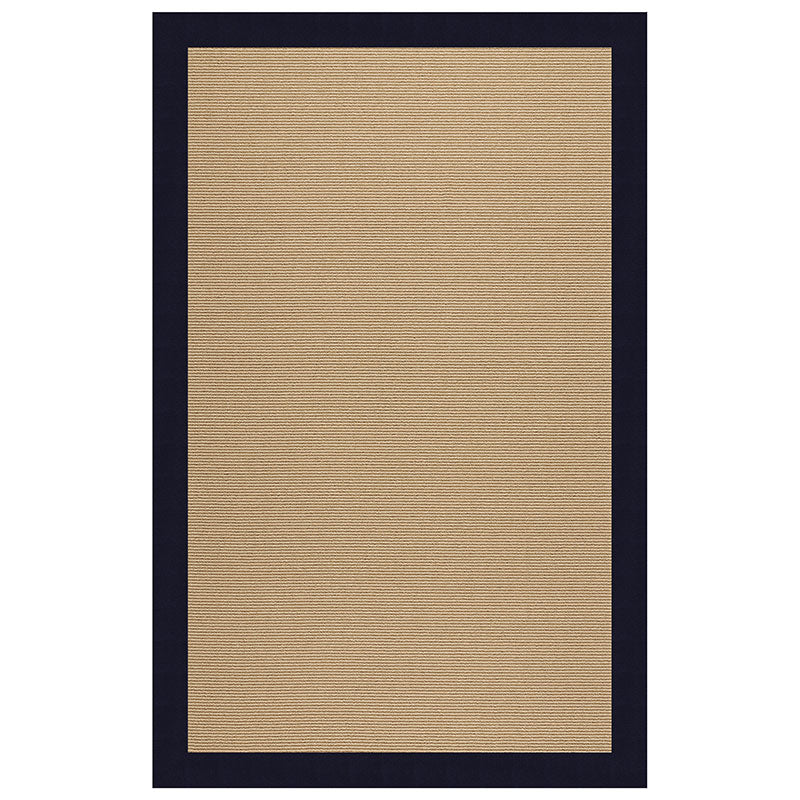 Sunbrella Narrow Stripe Bordered Indoor/Outdoor Rug - Navy, 5' x 8'