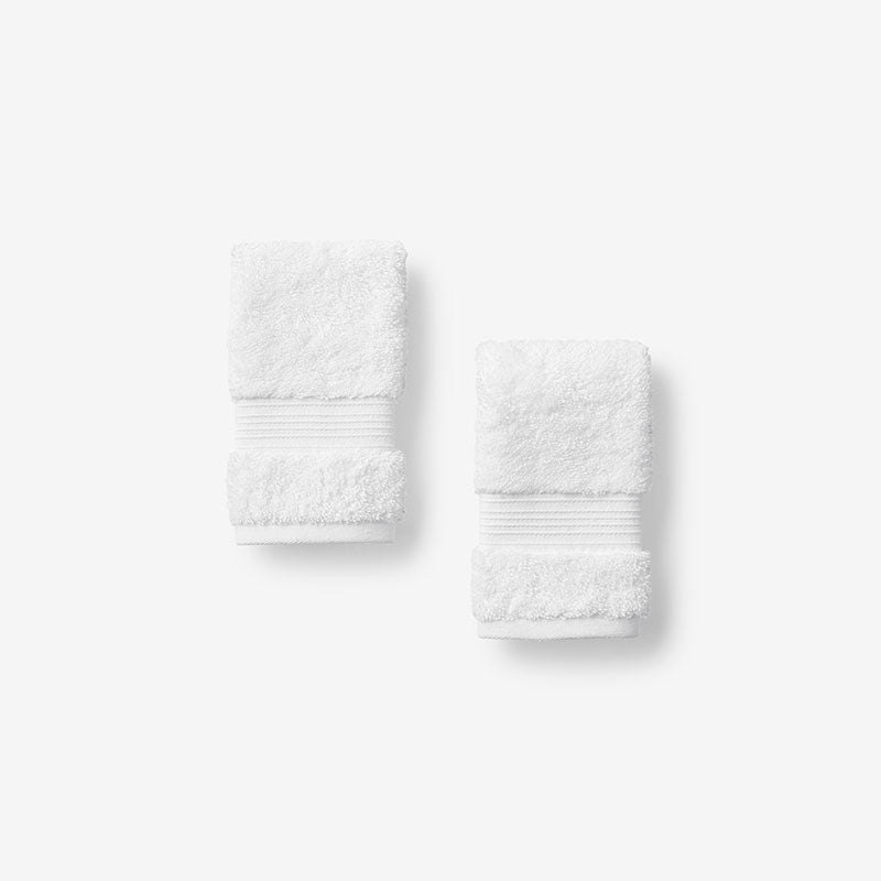 Regal Egyptian Cotton Washcloths, Set of 2 - White
