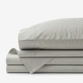 Classic Stripes and Plaids Cool Yarn-Dyed Cotton Percale Bed Sheet Set - Stripe Green, Queen
