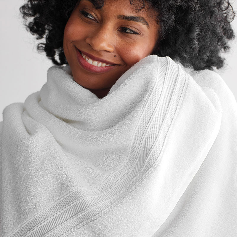 Cotton & TENCEL™ Lyocell Bath Towel - White