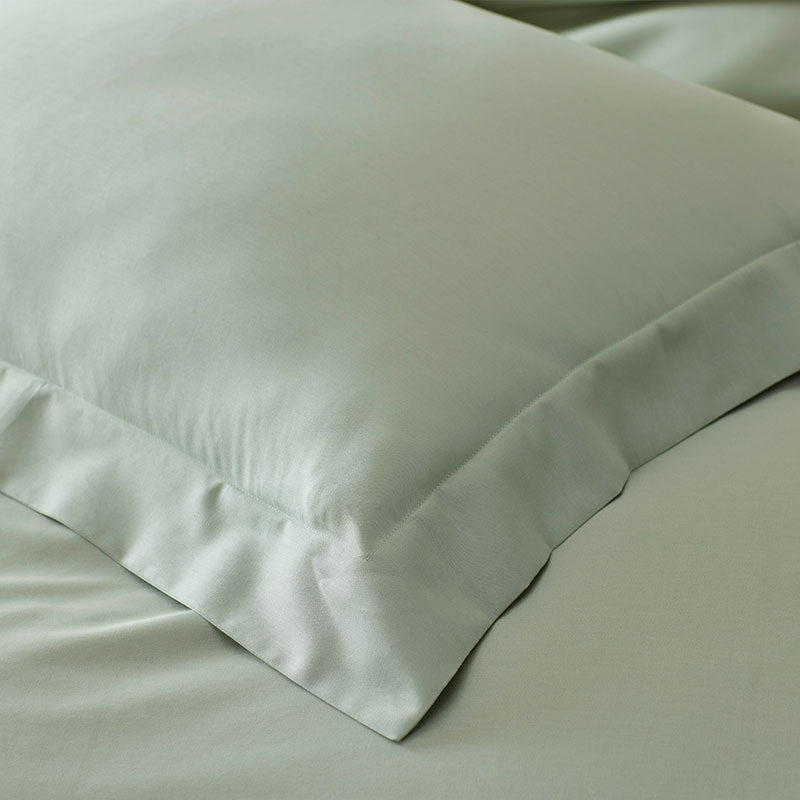 Classic Smooth Sateen Solid Bed Sheet Set - Light Sage, Full