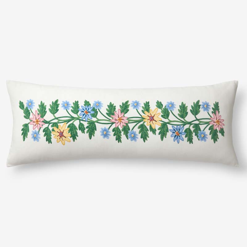 Helena Decorative Lumbar Pillow Cover - Ivory