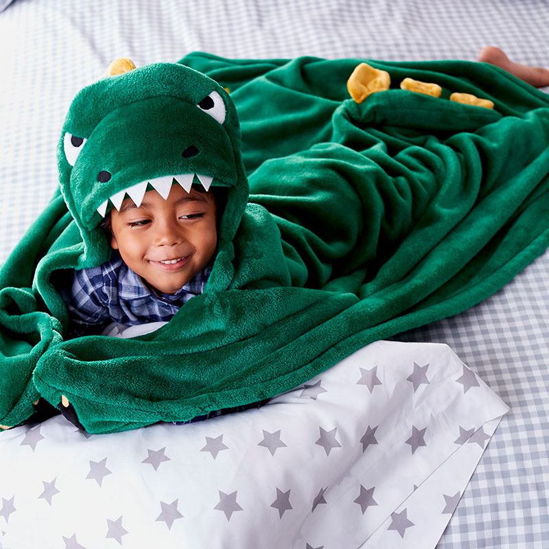 Plush Character Throw - Dino