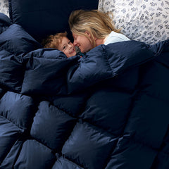 Quilted Sham - Navy Blue, Standard