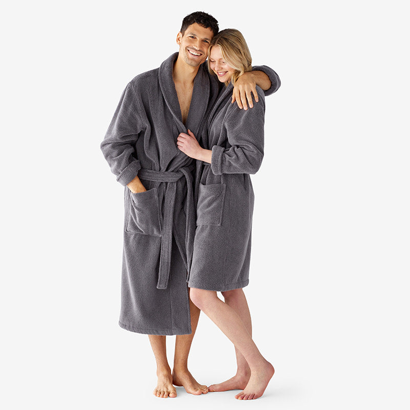 Women's Short Robe - Gunmetal, XXL