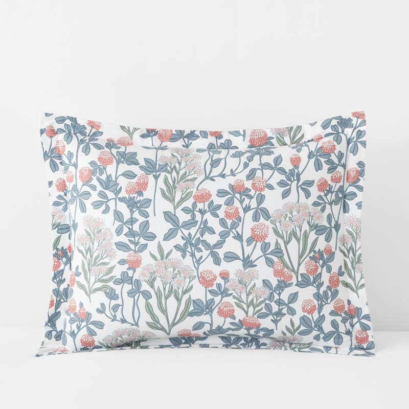 Holiday Print Classic Ultra-Cozy Cotton Velvet Flannel Sham - Botanical Grace, Standard