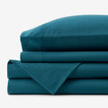 Classic Ultra-Cozy Cotton Velvet Flannel Bed Sheet Set - Teal, Full