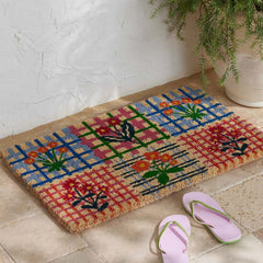 Summer Novelty Coir Doormat - Flower Patch, 24 in. x 36 in.