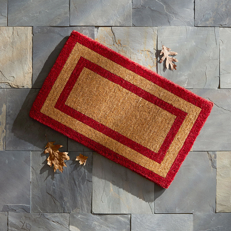 Border Coir Doormat - Red, 24 in. x 36 in.