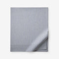 Classic Stripes and Plaids Cool Yarn-Dyed Cotton Percale Flat Bed Sheet - Stripe White/Blue, Twin/Twin XL