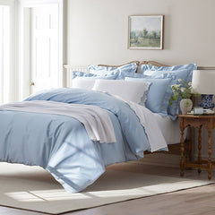 Classic Smooth Sateen Solid Comforter - Light Blue, King/Cal King