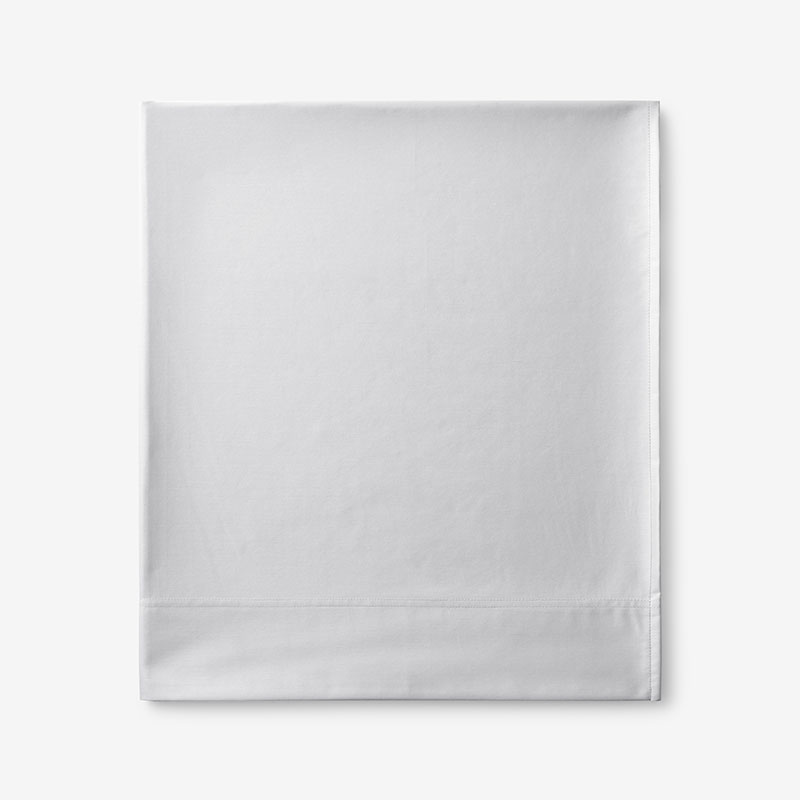 Premium Smooth Supima® Cotton Wrinkle-Free Sateen Flat Bed Sheet - Light Gray, Deep Pocket King