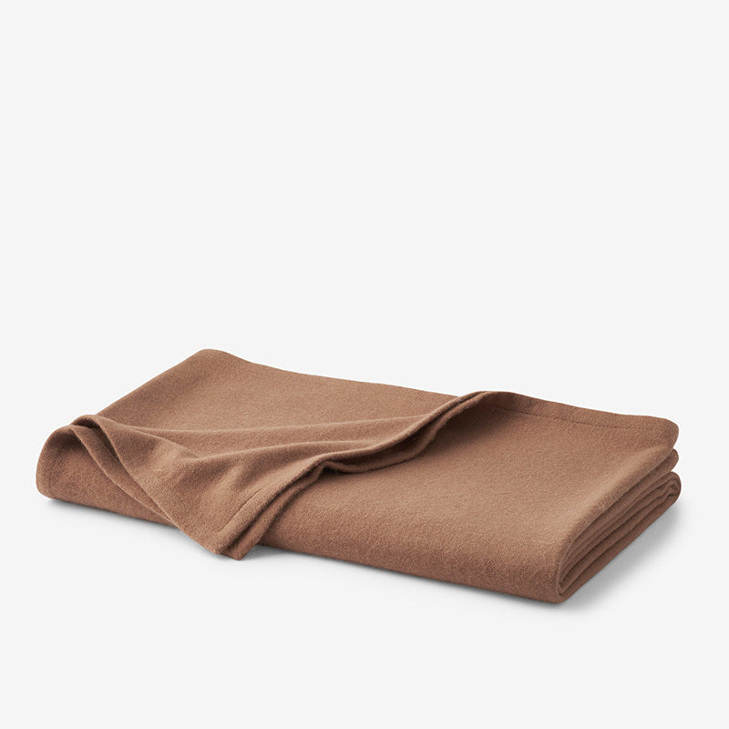 Luxe Lambswool Blanket - Toast, Twin/Twin XL
