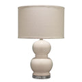 Handblown Glass Globe Table Lamp - Cream