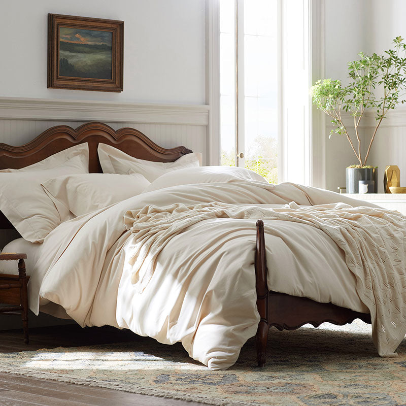 Brushed Cotton Duvet Cover - Sand, Twin