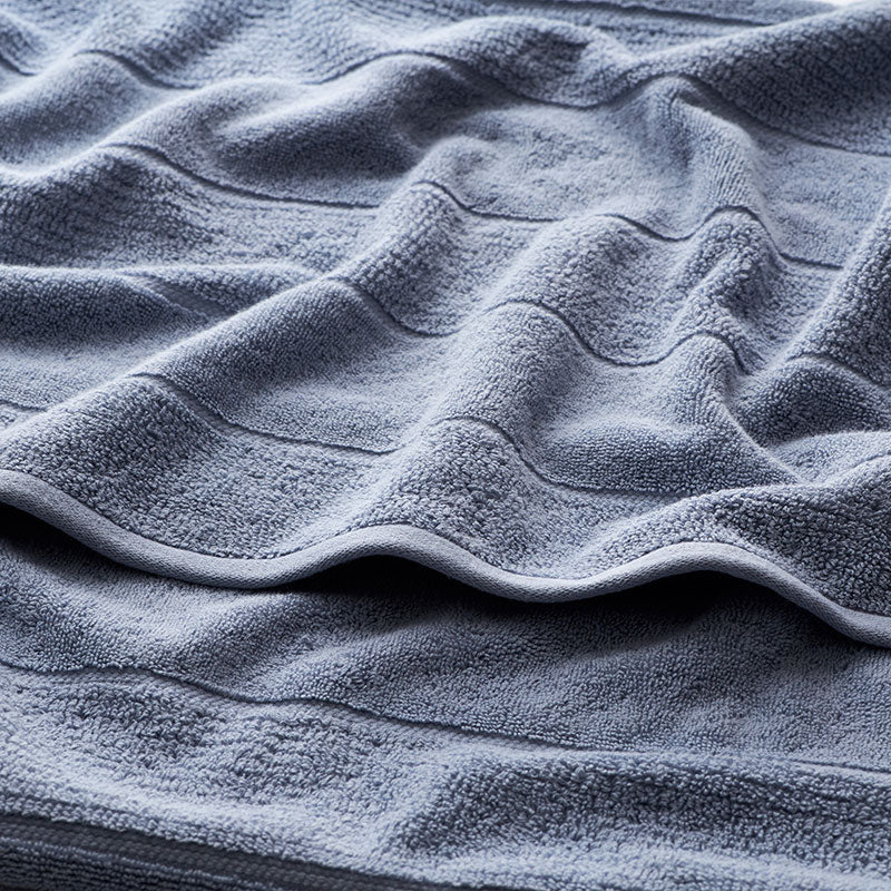 Textured Stripe Hand Towel - Blue Mist