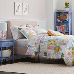 Stitch and Bloom Classic Cool Organic Cotton Percale Sham - White Multi, Standard