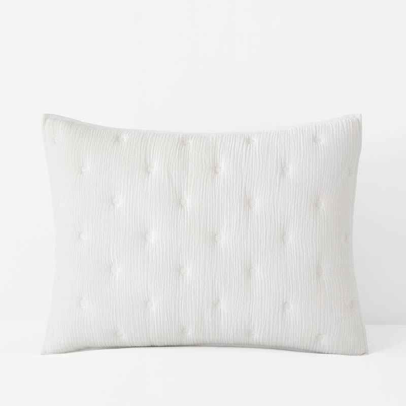 Gauze Deco Quilted Sham - Off White, Standard