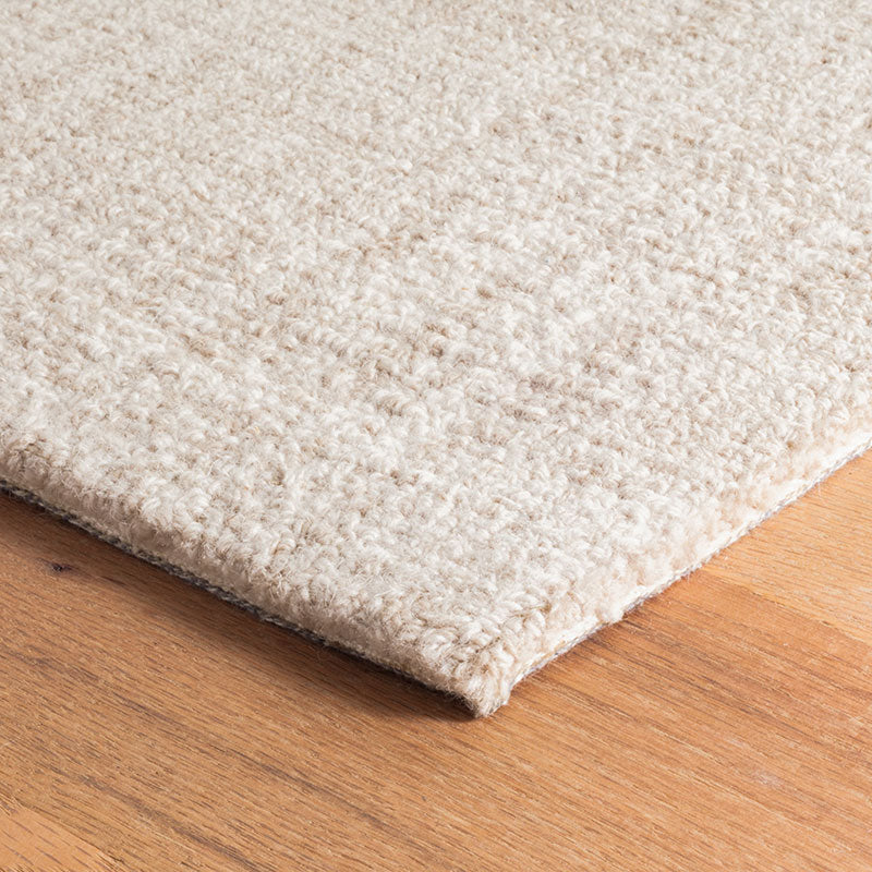 Crosshatch Hand Hooked Wool Rug -  Ivory, 5' x 8'