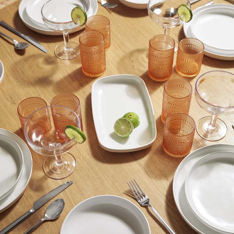 Orbetto Outdoor Drinkware, Set of 4 - Orange, Old Fashioned