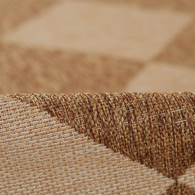 Diamond Checkered Outdoor Rug - Natural, 2' 7" x 7' 6" Runner