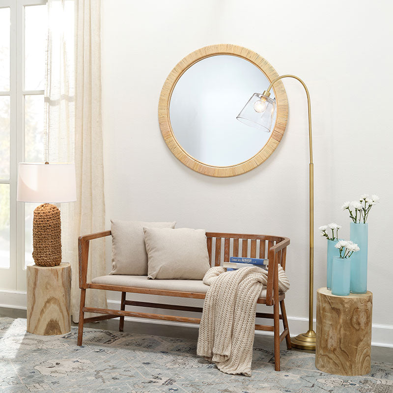 Coastal Round Mirror - Natural