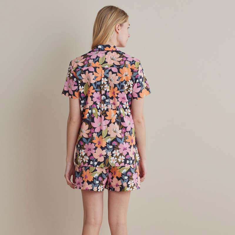Printed Poplin Women's Shorts Set - Wild Floral, L